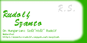 rudolf szanto business card